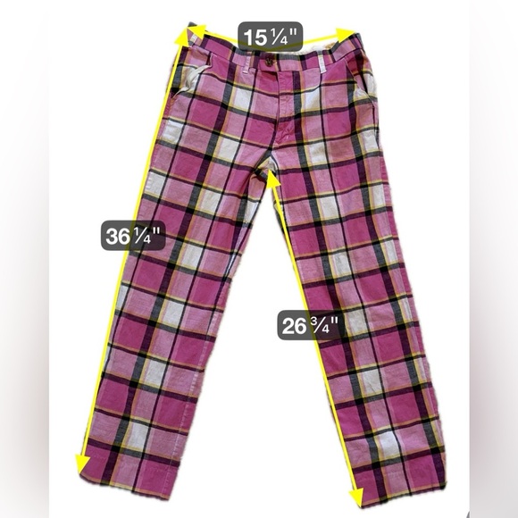 Loudmouth Golf Pants Pink Plaid Retro Preppy Grandpacore Outfit Men’s Medium - Picture 6 of 12